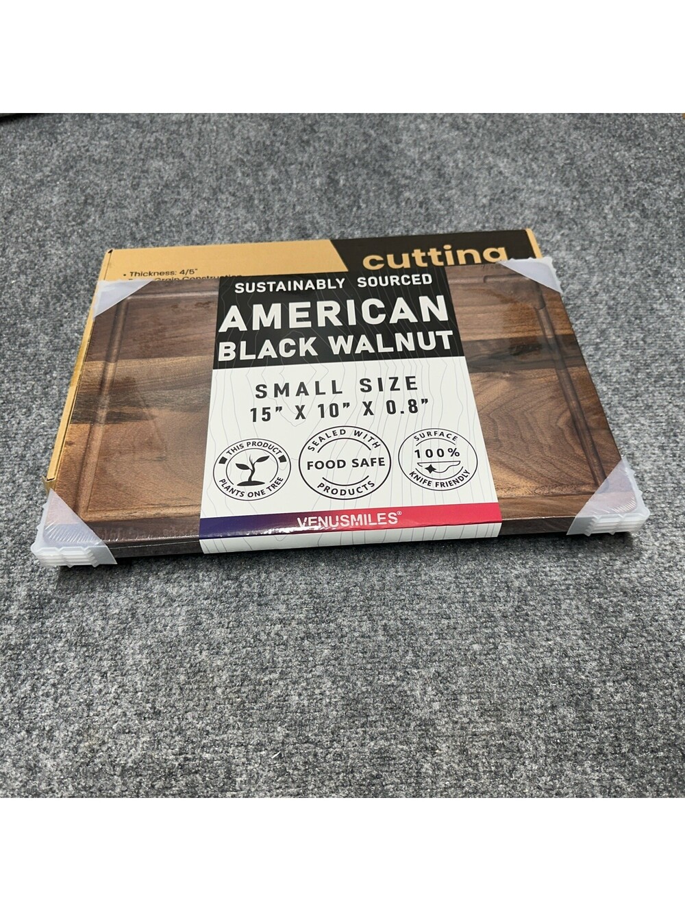 10”x 15” American Black Walnut Chopping Board for Kitchen By Venusmiles